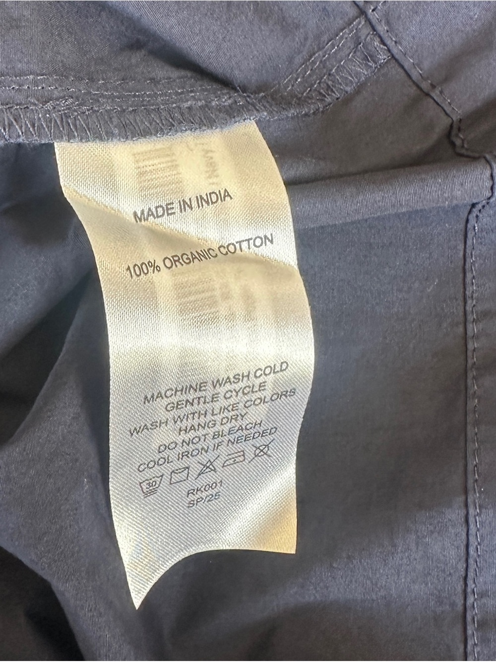 NWT Quince 100% Organic Cotton Poplin Tiered Navy Blue Maxi Skirt, Medium - Picture 7 of 8